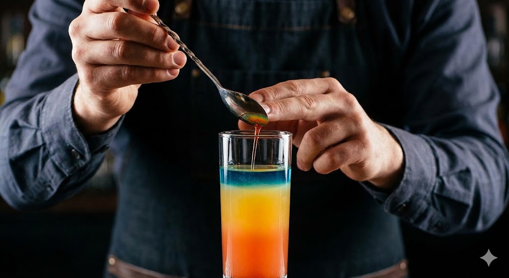 Bartender pouring